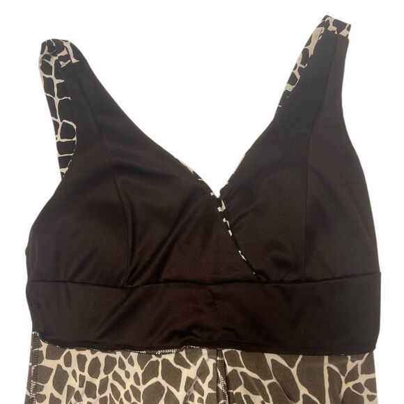 Y2K En Focus Giraffe Print Midi Dress S Pullover Boho Beaded Fall Statement - Picture 7 of 10